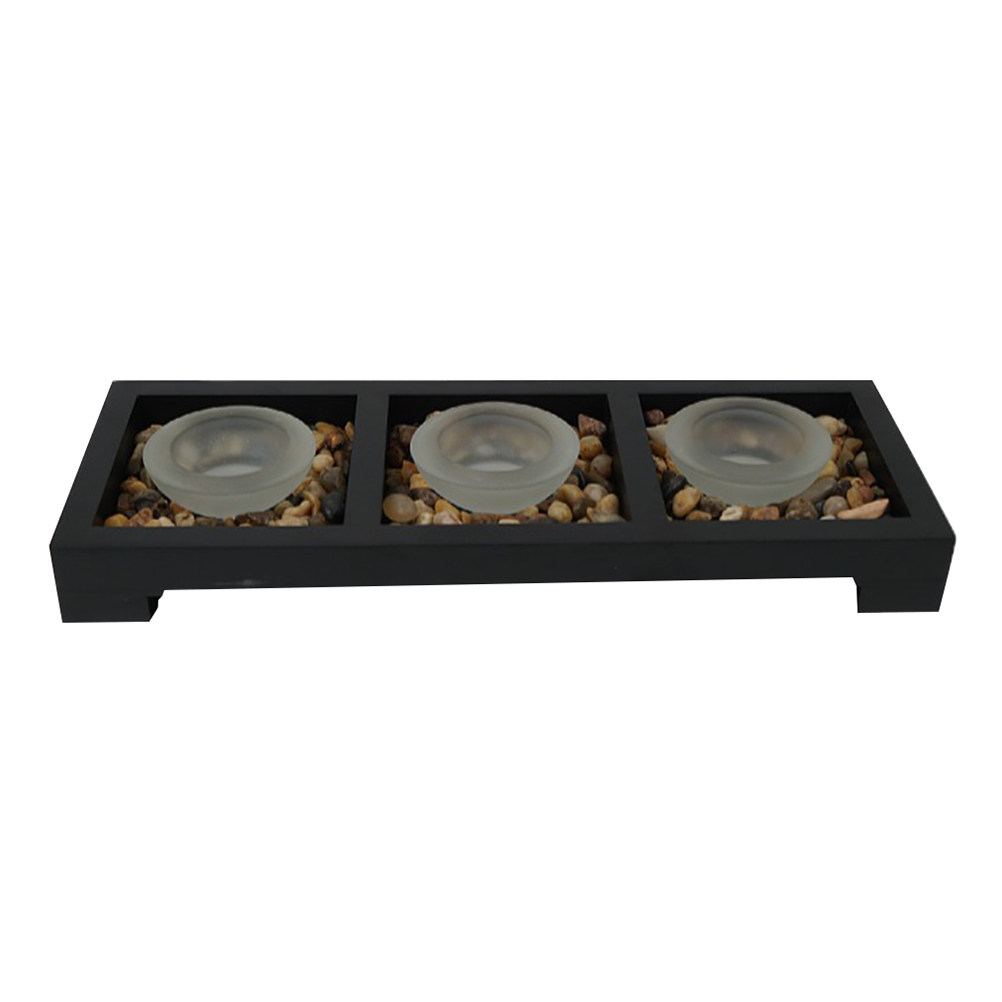 Coffee Tea Holder - 1 ensemble de porte-bougies en verre,