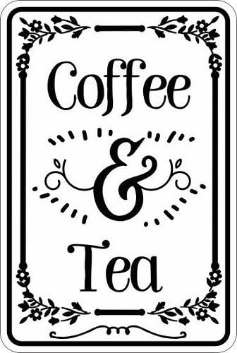 Coffee Tea Jokes - Panneau en métal et aluminium avec