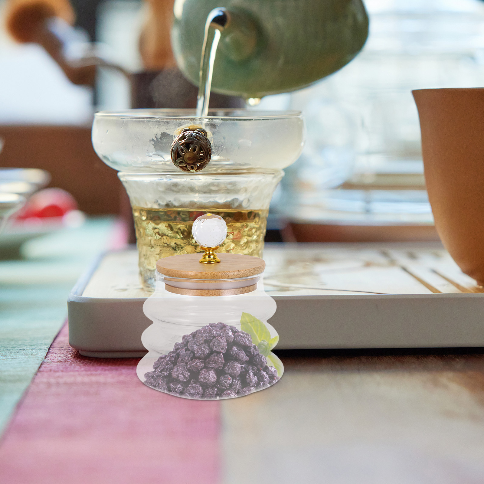 Coffee Tea And Bean Leaf - Pot de conservation en verre transparent
