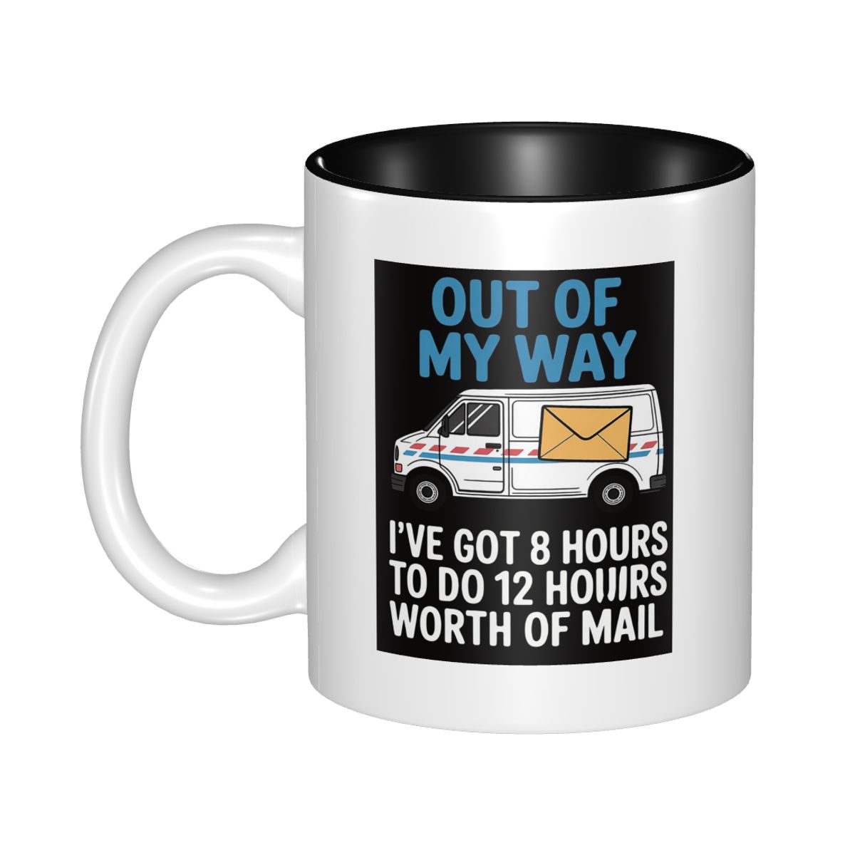 Coffee Tea Jokes - Mug en céramique pour livreur, tasse