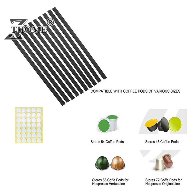 Coffee Capsule Holder - Bandes de rangement pour dosettes de