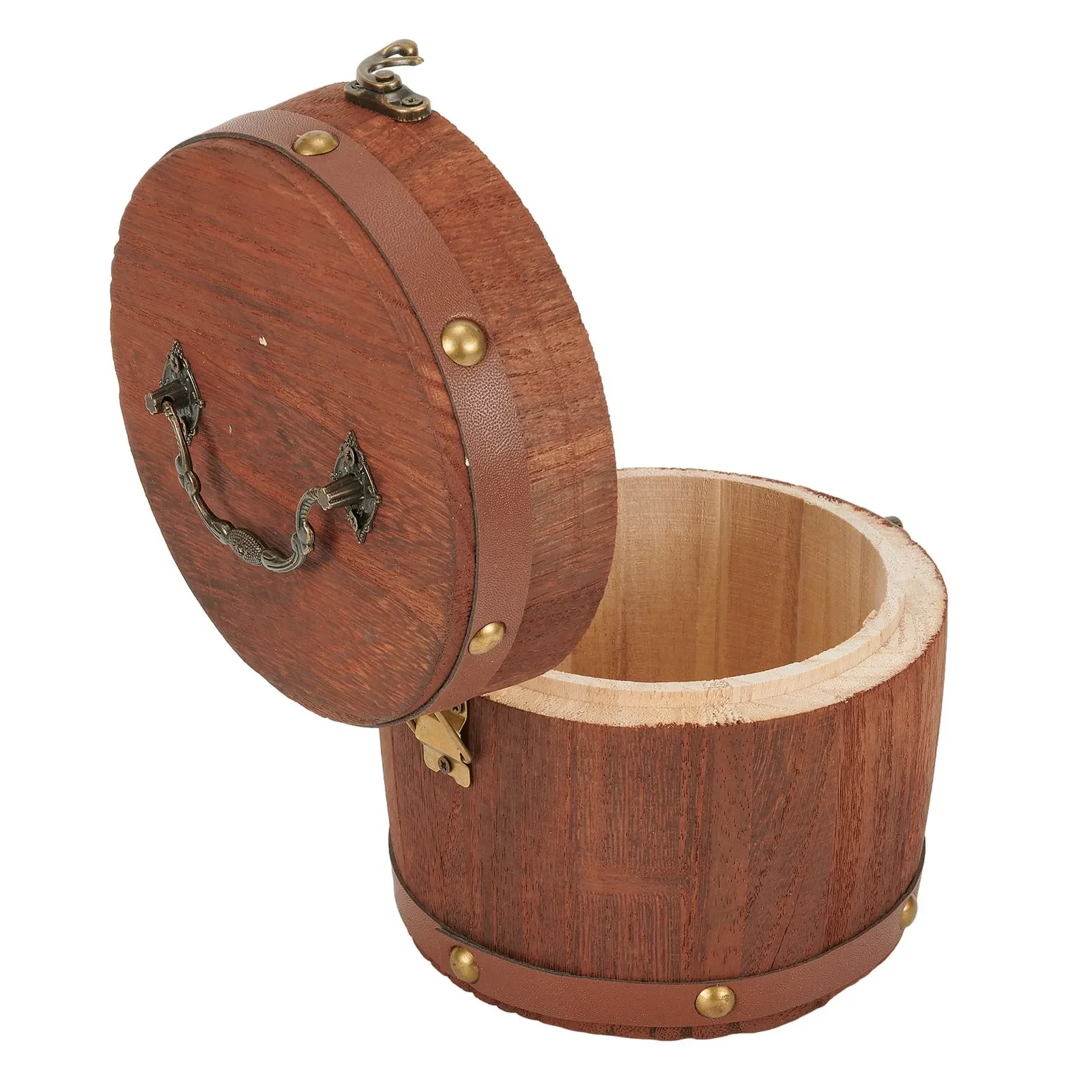 Coffee Tea And Bean Leaf - 1pc Portable thé bois-baril boîte Antique