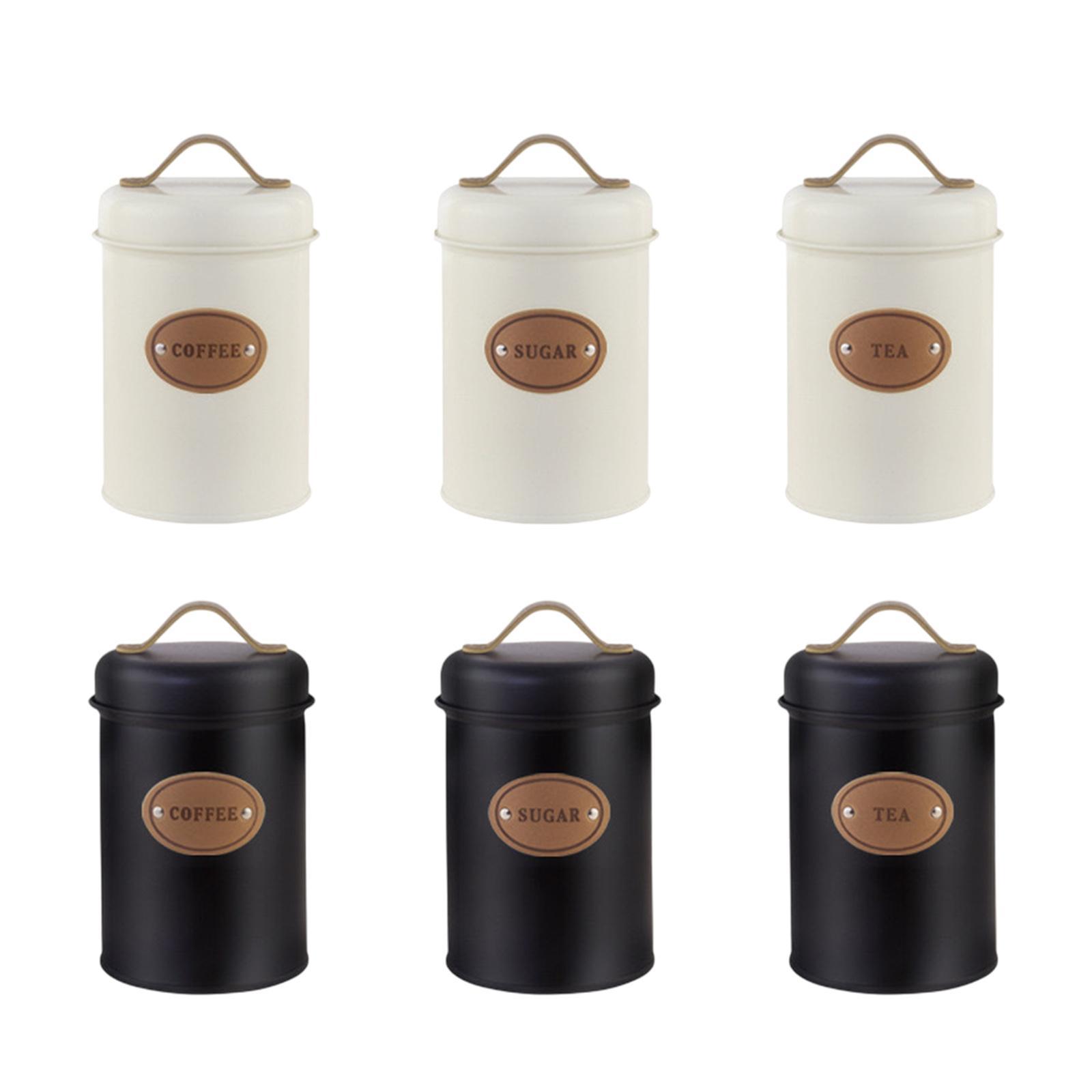 Coffee Tea Sugar Container Set - Ensemble de boîtes de cuisine en