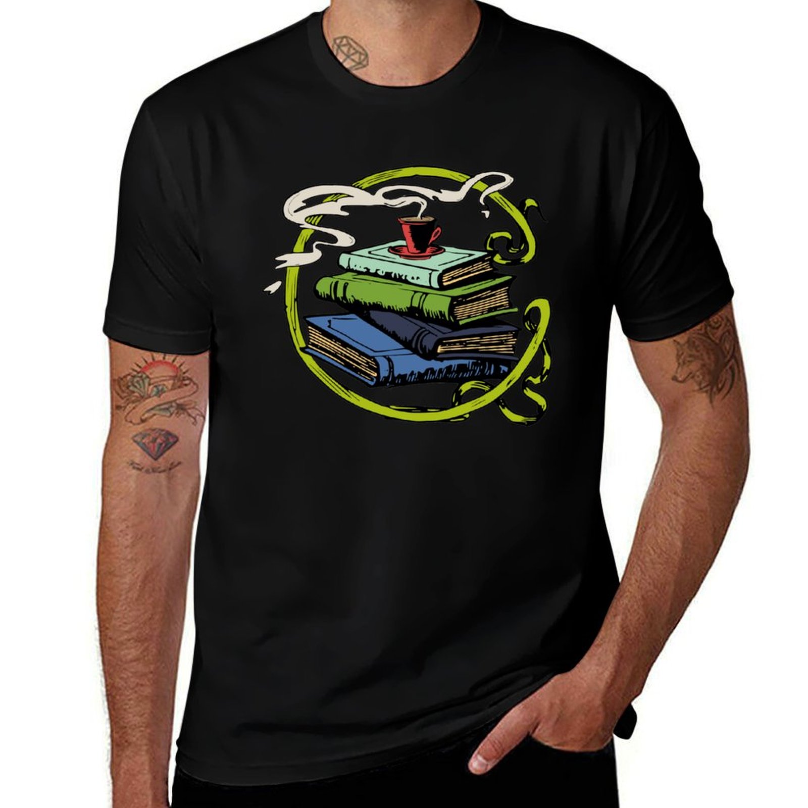 Coffee Tea Knits - Livres, thé, café, T-shirt décontracté, T-shirt