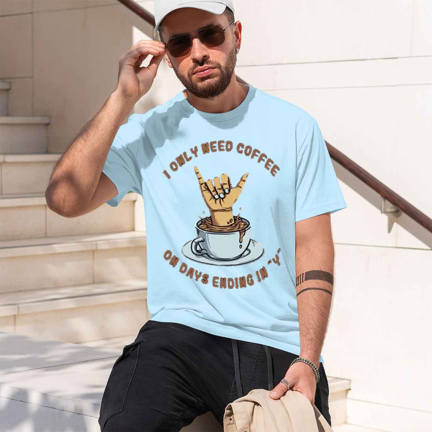 T-shirt à manches courtes et c - Coffee Tea Jokes avis et prix