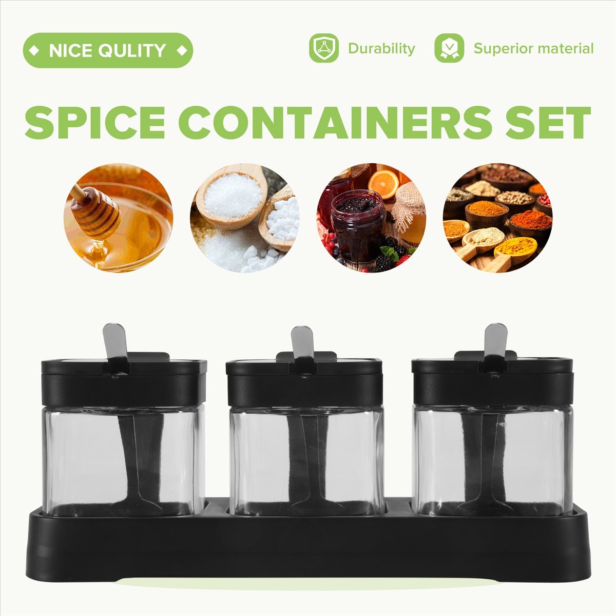 Ensemble de bocaux en verre po - Coffee Tea Sugar Container Set avis et prix