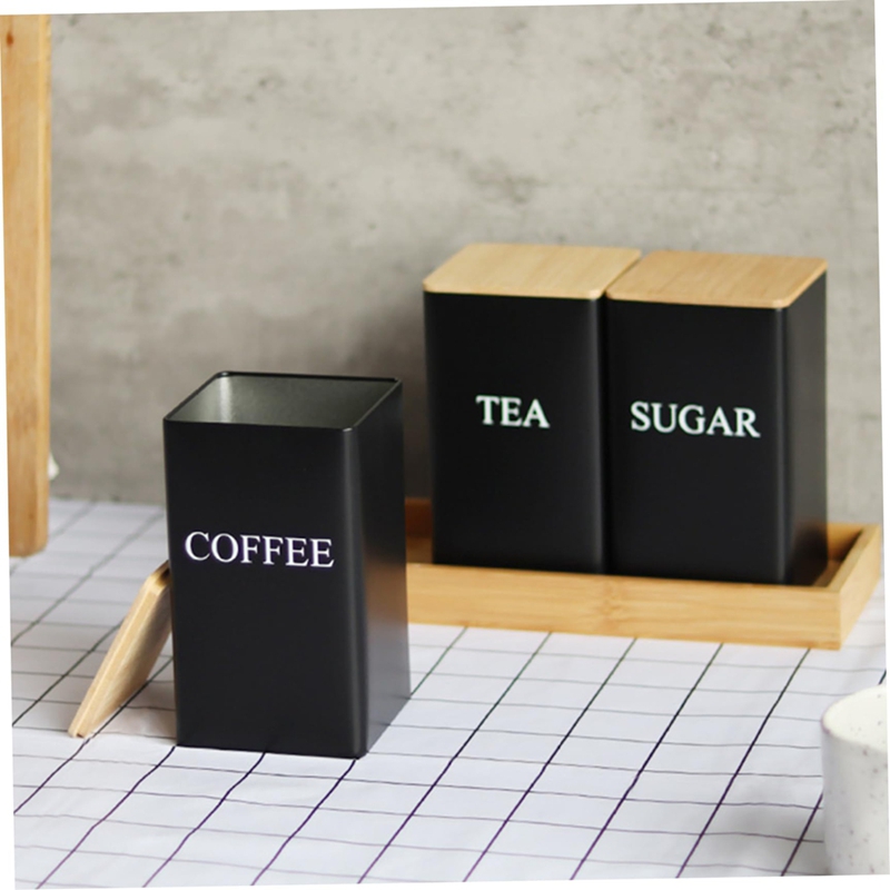 Ensemble de 3 boîtes à thé, ca - Coffee Tea Sugar Container Set avis et prix
