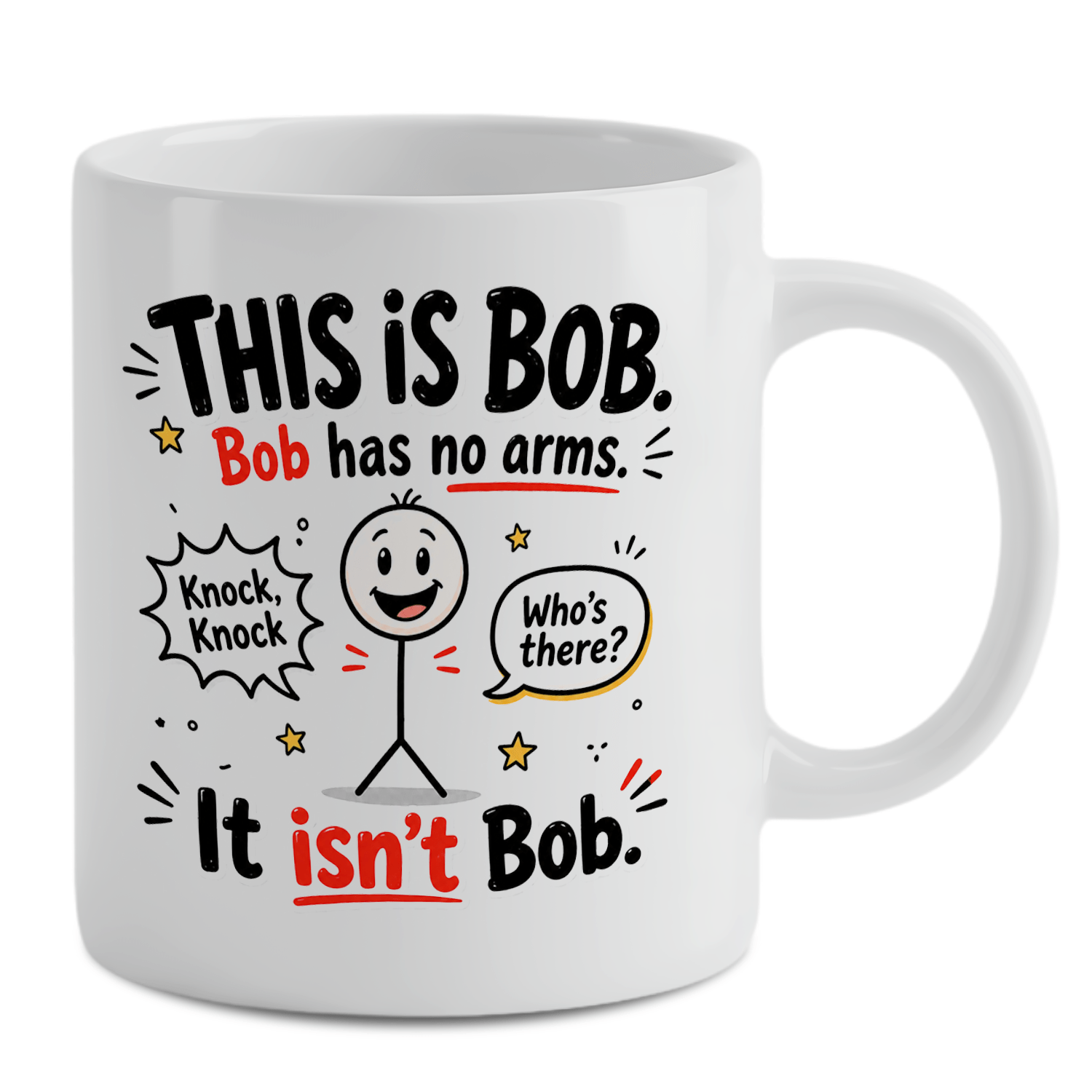 Mug à café en céramique blanch - Coffee Tea Jokes avis et prix
