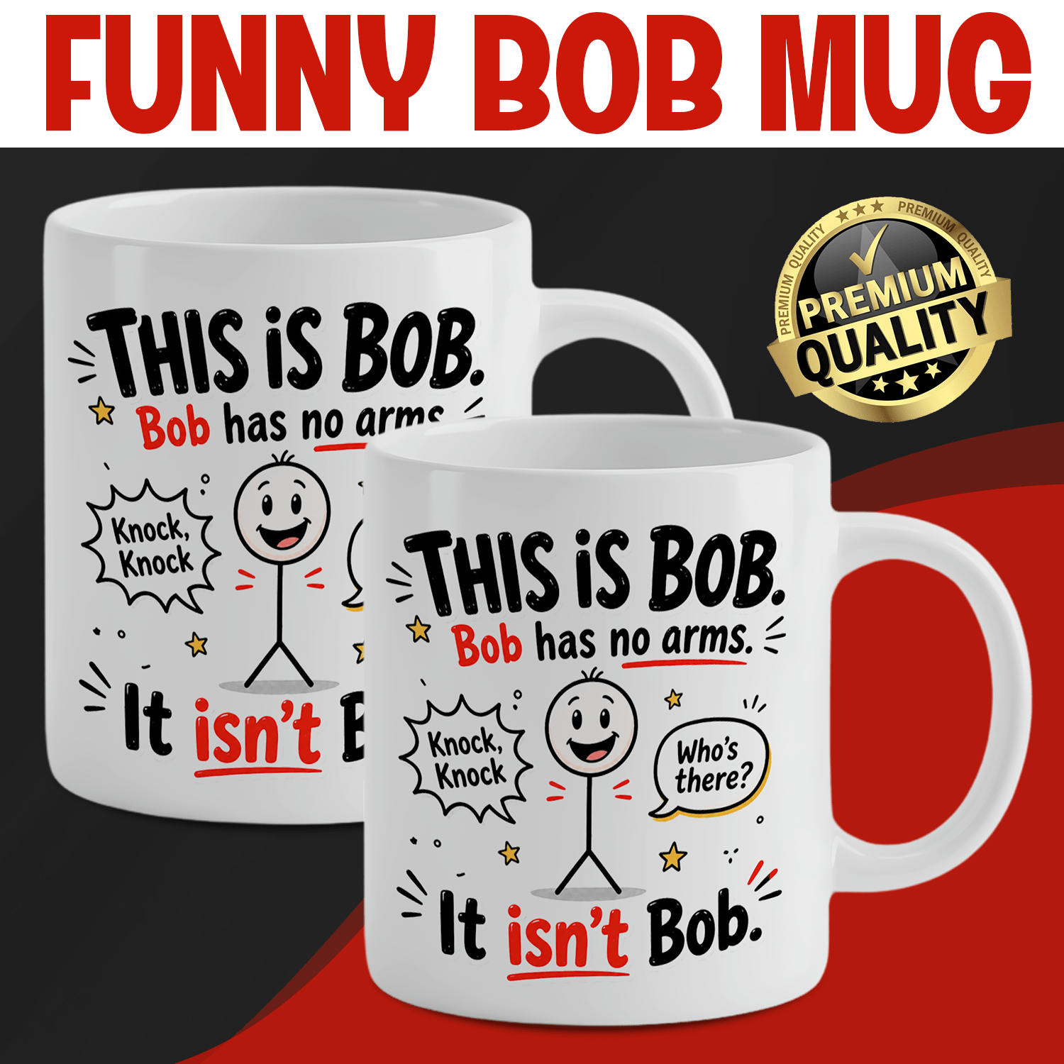 Mug à café en céramique blanch - Coffee Tea Jokes avis et prix