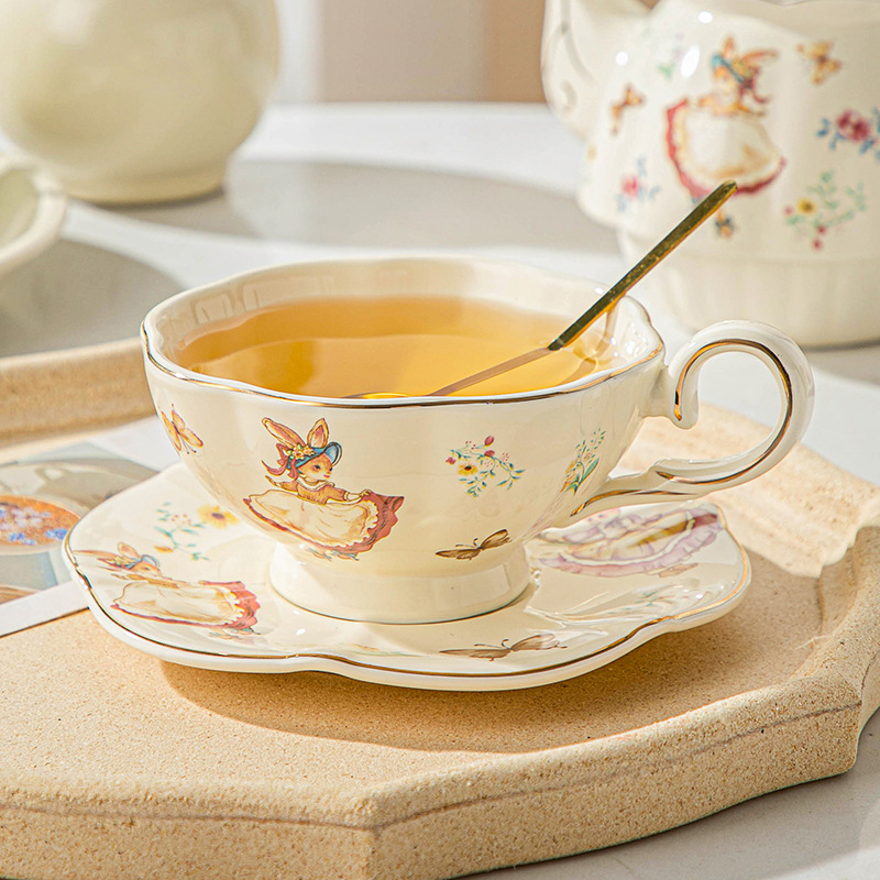 Tasse à café et assiette rétro - Coffee Tea Gift Set avis et prix