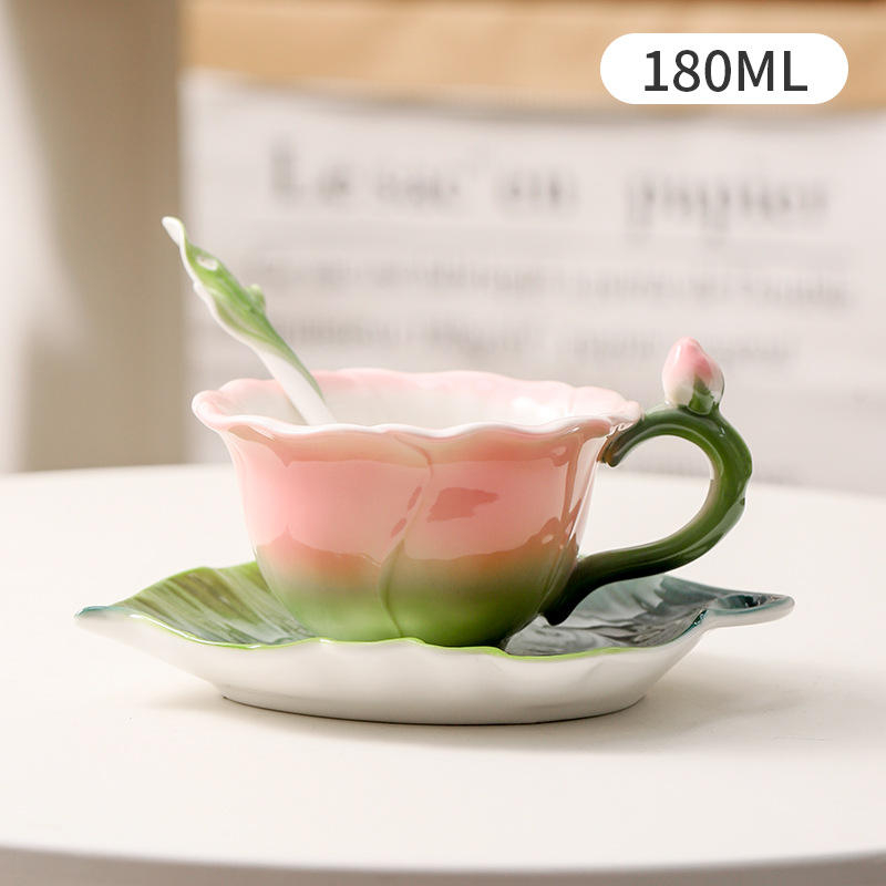 Tasse à café en céramique rose - Coffee Tea Gift Set avis et prix