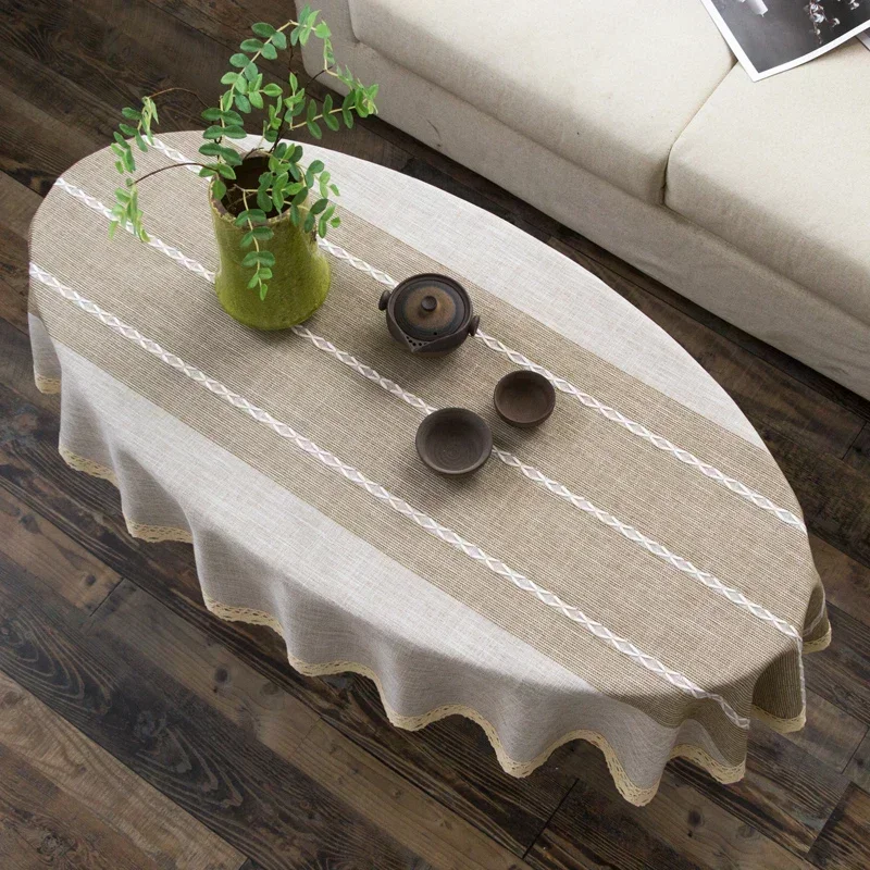 Nappe ovale en coton et lin, n - Coffee Tea Knits avis et prix